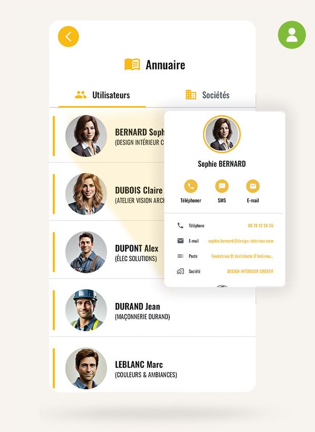 Annuaire des utilisateurs