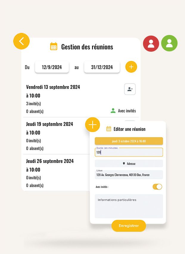 Gestion des réunions